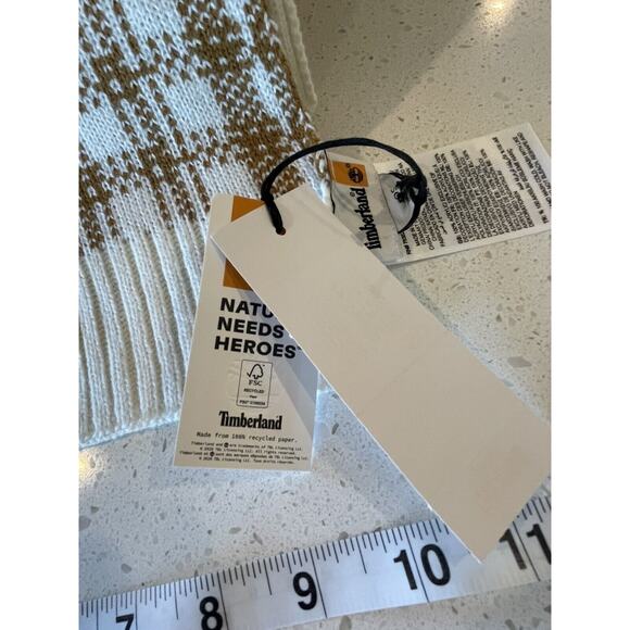 Timberland Scarf Wheat Plaid One Size Winter‎ Warm Retro NWT - Picture 9 of 9